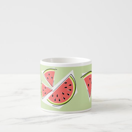 Wassermelone Grüne Linie Espressotasse (Vorderseite)