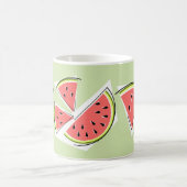 Wassermelone Grüne Linie Kaffeetasse (Mittel)