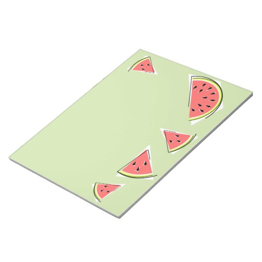 Wassermelone Grüne Stücke Notizblock (angewinkelt)