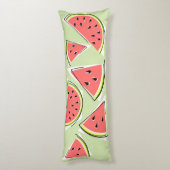 Wassermelone Grüne Stücke Seitenschläferkissen (Rückseite (Vertikal))