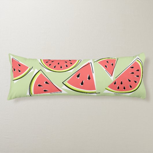 Wassermelone Grüne Stücke Seitenschläferkissen (Vorderseite)