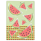 Wassermelone Grüne Teile Karo Name Klemmbrett (Rückseite)
