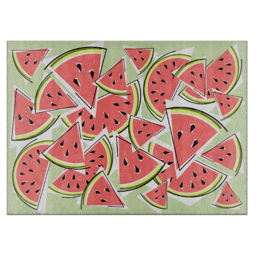 Wassermelone Grüne Zuschneideplatte Schneidebrett (Vorderseite)