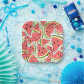 Wassermelone Grüner Platz Pappteller (Party)