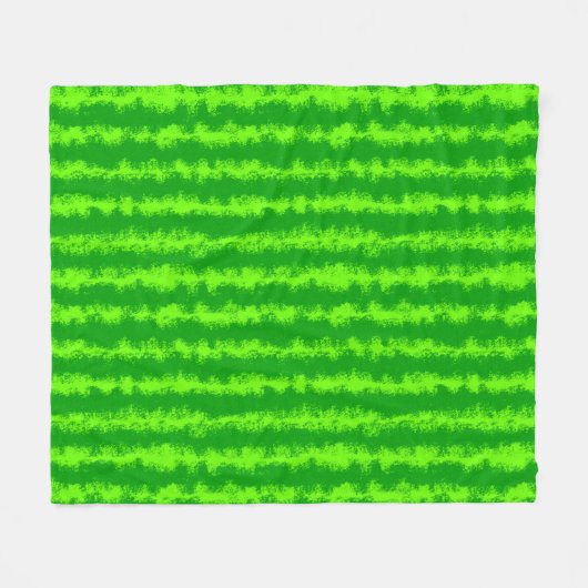 Wassermelone-grünes Sommer-Frucht-Rinde-Muster Fleecedecke (Vorderseite (Horizontal))
