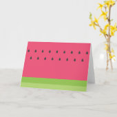 Wassermelone-Grußkarte - Leere Innenseite Karte (Gelbe Blume)