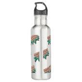 Wassermelone Halbgeometrisches Muster tropischer S Edelstahlflasche (Rückseite)