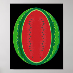 Wassermelone Halloween Melonfrucht für Erwachsene Poster