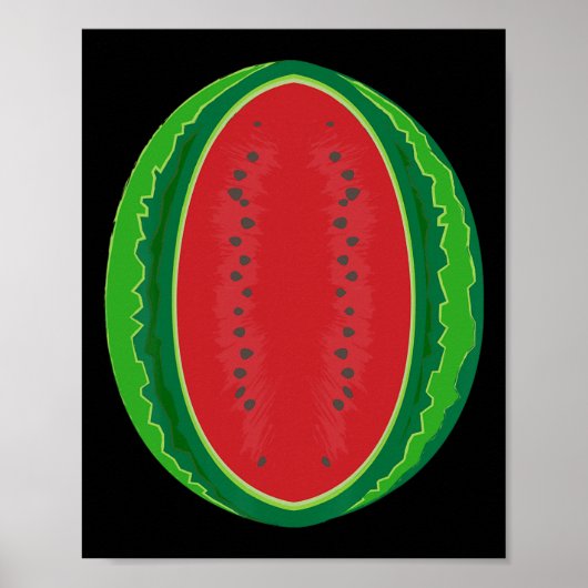 Wassermelone Halloween Melonfrucht für Erwachsene Poster (Vorne)