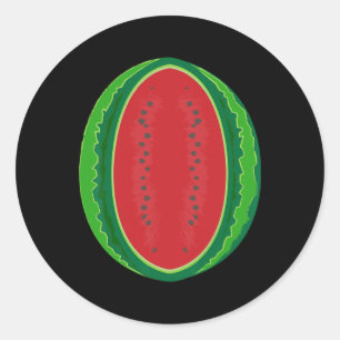 Wassermelone Halloween Melonfrucht für Erwachsene Runder Aufkleber
