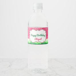 Wassermelone Happy Birthday Water Flasche Label Wasserflaschenetikett