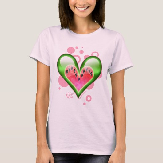 Wassermelone-Herz T-Shirt (Vorderseite)