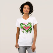 Wassermelone-Herz (Version 2) T-Shirt (Vorne ganz)