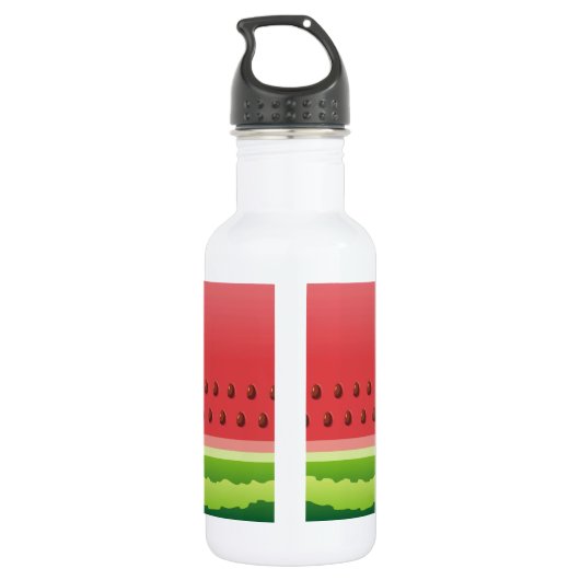 Wassermelone Hintergrund Edelstahl Wasserflasche (Rückseite)