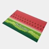 Wassermelone-Hintergrund Fußmatte (Schrägansicht)