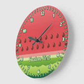 Wassermelone Hintergrund Große Wanduhr (Winkel)