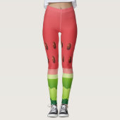 Wassermelone-Hintergrund Leggings (Vorderseite)
