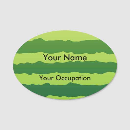 Wassermelone Hintergrund Namensschild (Vorderseite)