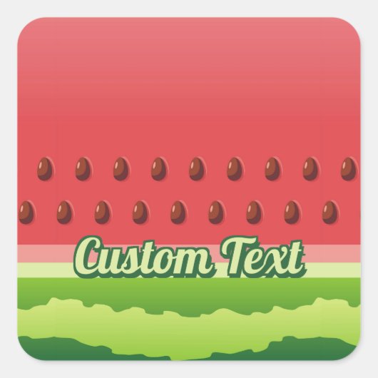 Wassermelone Hintergrund Quadratischer Aufkleber (Vorderseite)