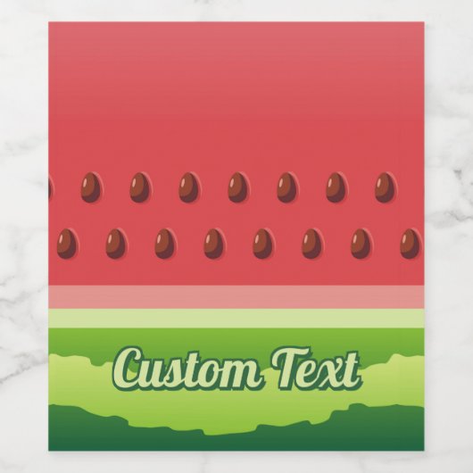 Wassermelone-Hintergrund Weinetikett (Einzelnes Label)