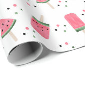 Wassermelone Ice Cream Bars Muster Geburtstag Geschenkpapier (Rolleneckpunkt)