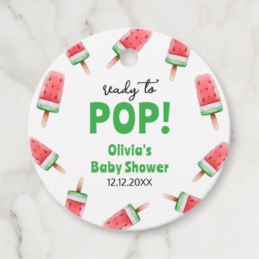 Wassermelone Ice Cream Popcicle Baby Dusche Geschenkanhänger (Vorderseite)