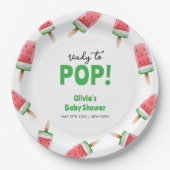 Wassermelone Ice Cream Popcicle Baby Dusche Pappteller (Vorderseite)