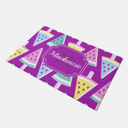 Wassermelone Ice Fußmatte (Schrägansicht)