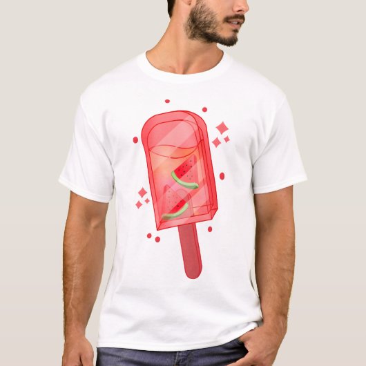 Wassermelone Ice Pop T-Shirt (Vorderseite)