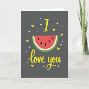 Wassermelone Ich Liebe Dich Karte