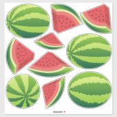 Wassermelone Icon Set Stickers Aufkleber (Blatt)