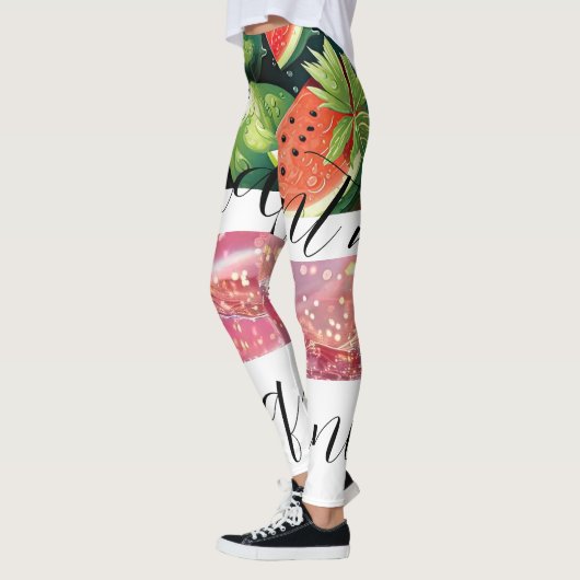 Wassermelone-Illustration Leggings (Links)