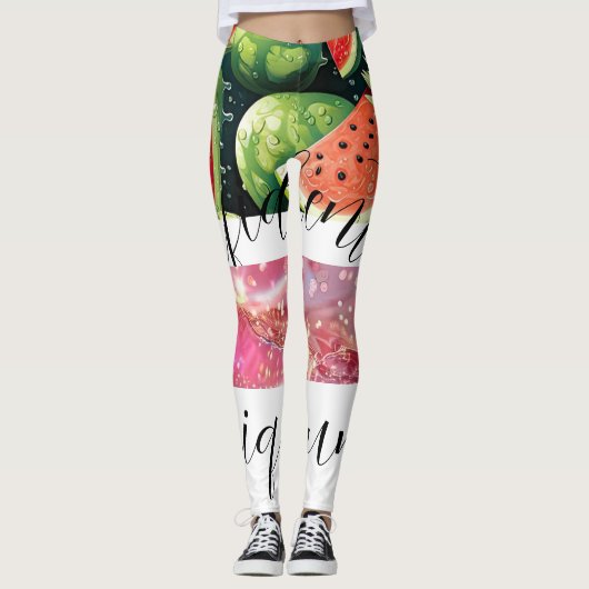 Wassermelone-Illustration Leggings (Vorderseite)