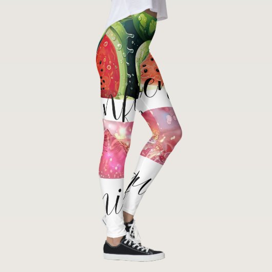 Wassermelone-Illustration Leggings (Rechts)