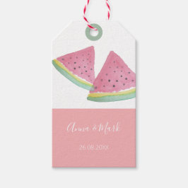 Wassermelone Illustration Wasserfarbe Handgemalt Geschenkanhänger