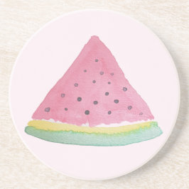 Wassermelone Illustration Wasserfarbe Handgemalt Getränkeuntersetzer