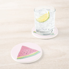 Wassermelone Illustration Wasserfarbe Handgemalt Getränkeuntersetzer