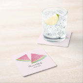 Wassermelone Illustration Wasserfarbe Handgemalt Rechteckiger Pappuntersetzer (Vor Ort)