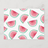 Wassermelone im Melon Foto Erstgeburt Einladungspostkarte (Rückseite)