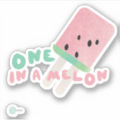 Wassermelone Im Melon Pop Aufkleber (Vorderseite)