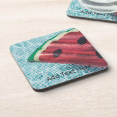 Wassermelone im Schwimmbad Getränkeuntersetzer (Linke Seite)