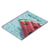 Wassermelone im Schwimmbad Notizblock (Linke Seite)