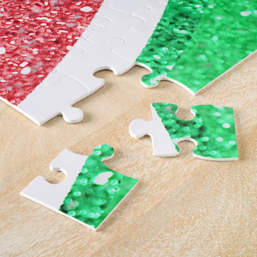 Wassermelone Imitat Glitzer Design Puzzle (Seite)