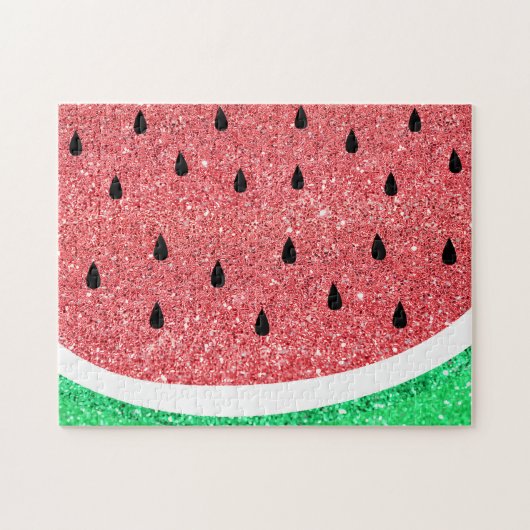 Wassermelone Imitat Glitzer Design Puzzle (Horizontal)