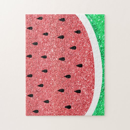 Wassermelone Imitat Glitzer Design Puzzle (Vertikal)