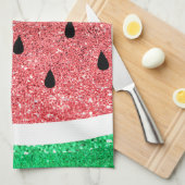 Wassermelone IMITATE Glitzer Geschirrtuch (Viertel Falte)