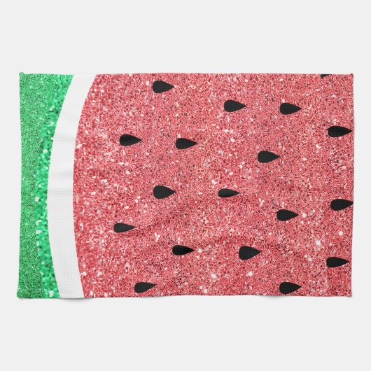 Wassermelone IMITATE Glitzer Geschirrtuch (Horizontal)