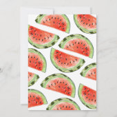Wassermelone in einem Melon 1. Geburtstag Einladung (Rückseite)