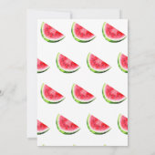 Wassermelone in einem Melon Little Girl Sweet Einladung (Rückseite)