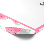 Wassermelone in einem Melon-Poster Begrüßungszeich Poster (Ecke)